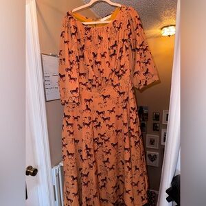 Horse peasant style dress